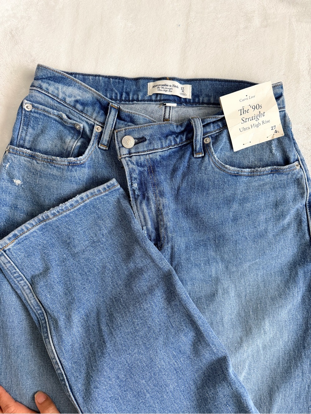 Abercrombie & Fitch The '90s Straight Ultra High Rise Jeans - Curve Love 27/4L